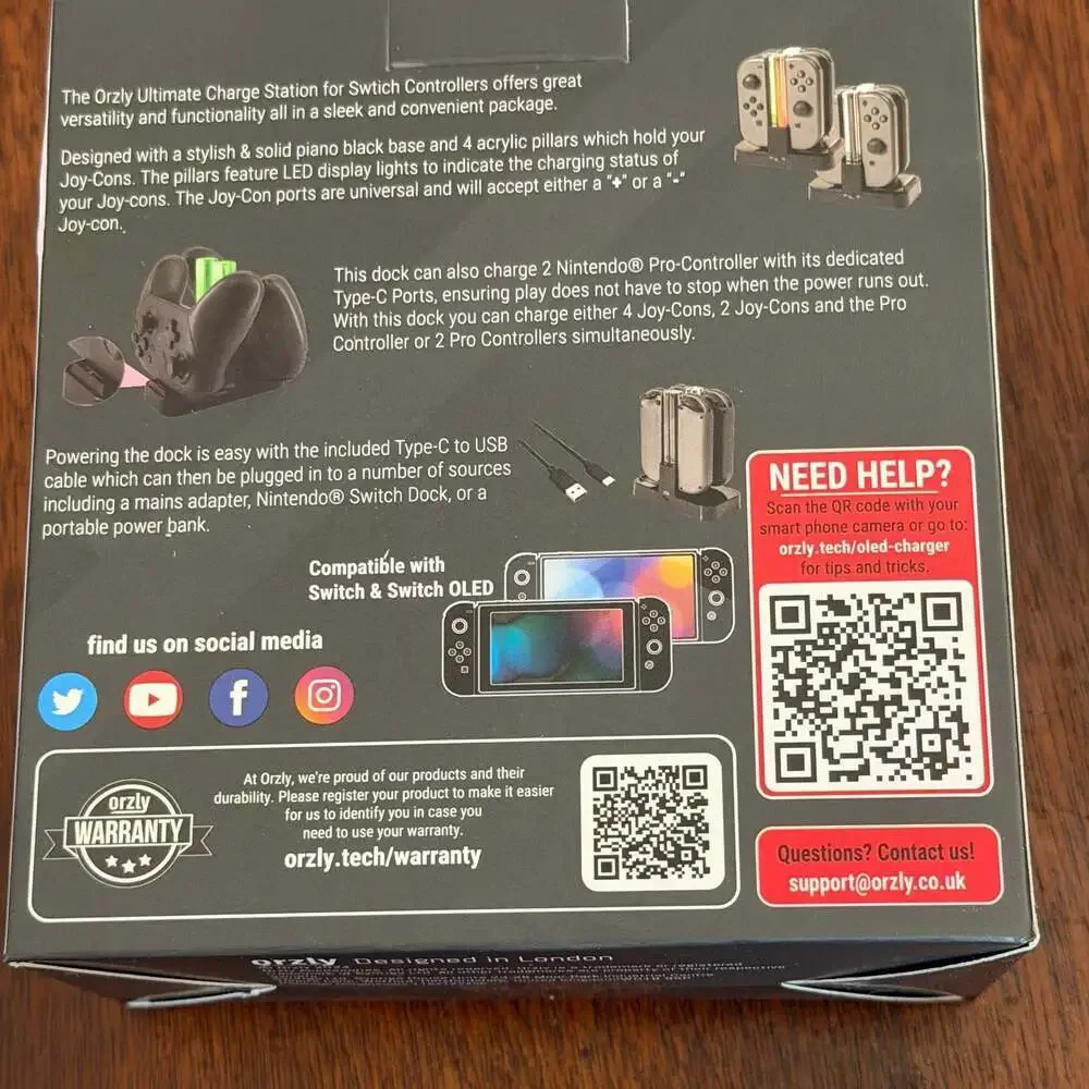 Orzly Ultimate Charging Station For Switch Oled